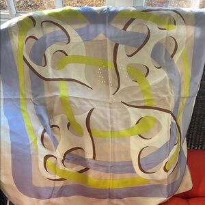 Vintage Abstract Patterned Silk Scarf